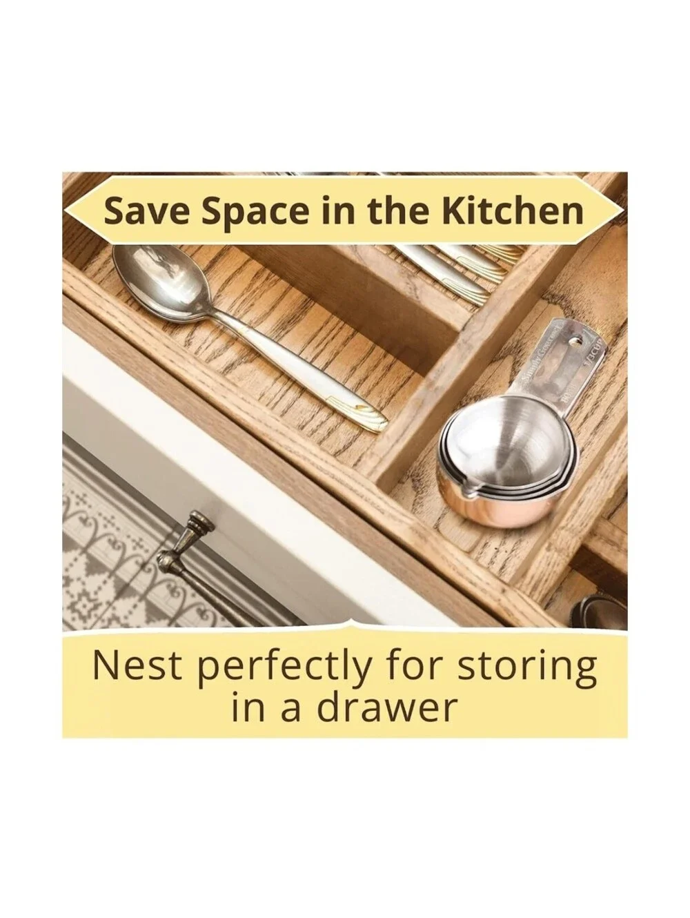 Simply Gourmet Stainless Steel Measuring Cups 7 Piece Set